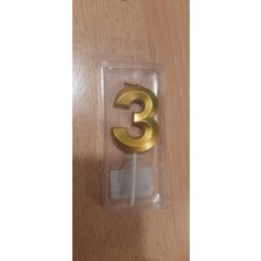 Arany színű számgyertya 3