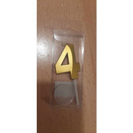 Arany színű számgyertya 4