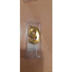 Arany színű számgyertya 9