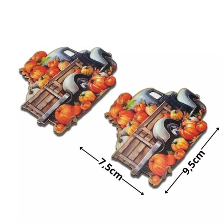 Őszi dekoráció Autó tökkel 1 db/cs