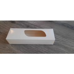 Bejglis díszdoboz celofánnal fehér 