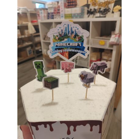 Tortabeszúró MineCraft 6 db/szett