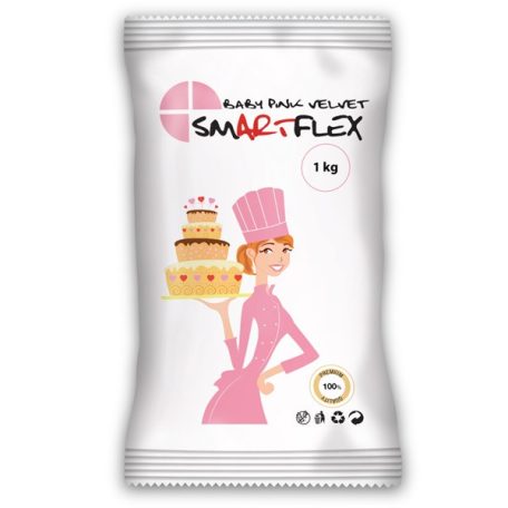 Smartflex Velvet tortaburkoló 1000g rózsaszín