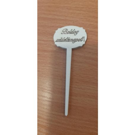 Boldog születésnapot fa beszúró fehér