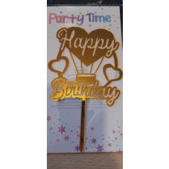 Happy Birthday arany hőlégballon