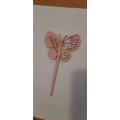 Boldog születésnapot fa beszúró rózsaszín pillangó