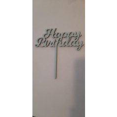 Happy Birthday fa beszúró kék