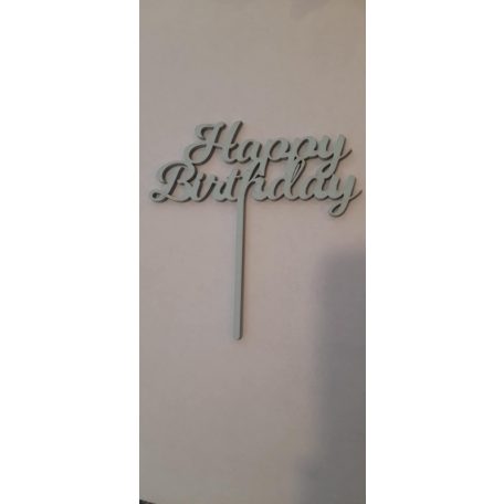 Happy Birthday fa beszúró kék