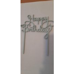Happy Birthday fa beszúró kék