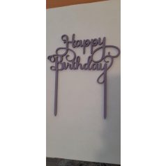 Happy Birthday fa beszúró lila