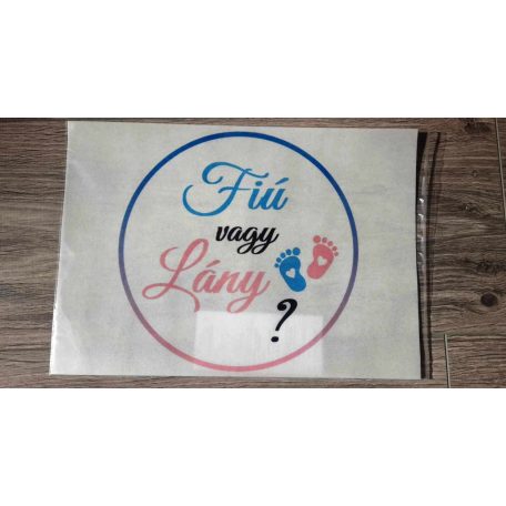 Fiú vagy lány ultravékony ostyalap