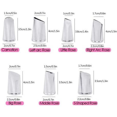 Díszítőcső rózsa- többféle