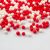 Piros és fehér cukorgyöngy, 7mm, 50g - Lumea