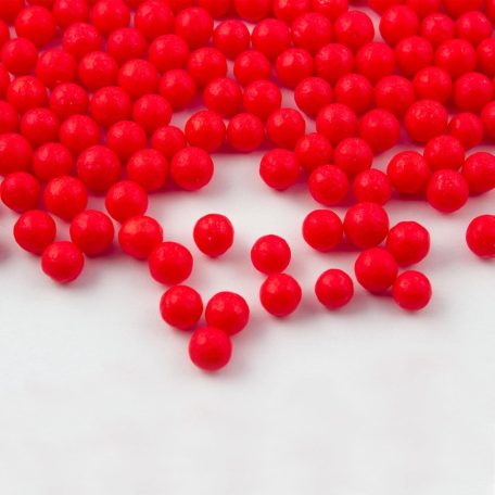 Piros cukorgyöngy, 5mm, 130g - Lumea