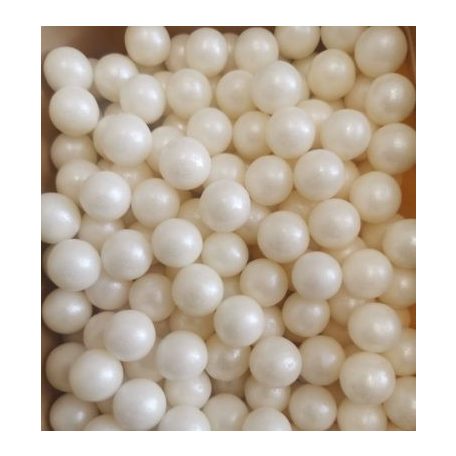 Cukorgyöngy gyöngyház fehér 9 mm