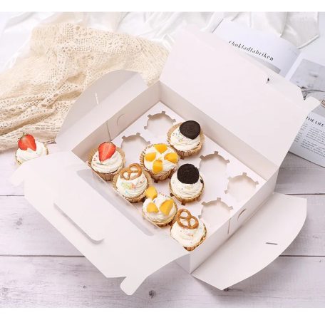 12 db-os cupcake doboz fogantyúval