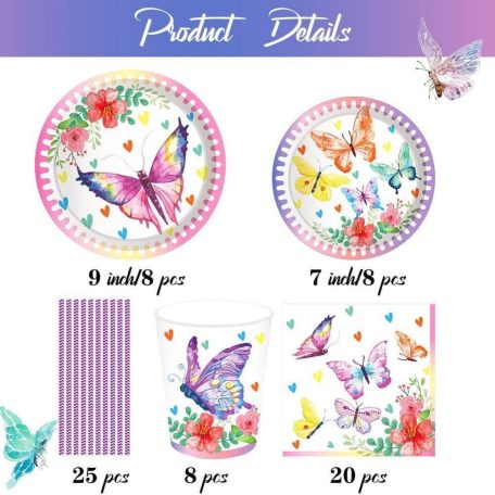 Pillangós születésnapi dekoráció