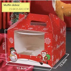 Karácsonyi muffin doboz 4 darabos