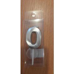 Ezüst színű számgyertya 0