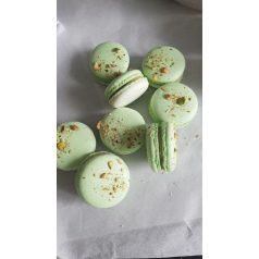 Zöld színű macaron héjak 6 db (3 pár)