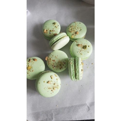 Zöld színű macaron héjak 6 db (3 pár)