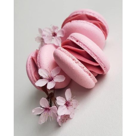 Rózsaszín színű macaron héjak 6 db (3 pár)