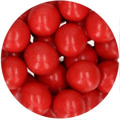   Óriás Ropogós Choco Crispy Balls - Pearl Red piros gyöngy 50g 