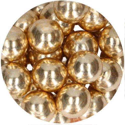 Óriás Ropogós Choco Crispy Balls - fémes arany 50g