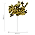 Arany gitáros boldog születésnapot torta beszúró