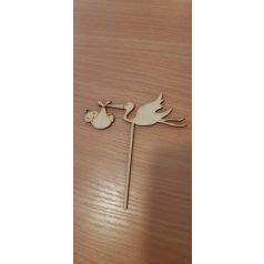 Gólyás beszúró fa natúr