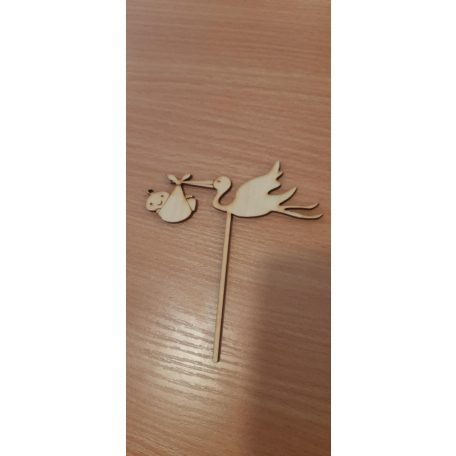 Gólyás beszúró fa natúr