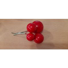 Piros színű gömb tortabeszúró 4 db-os
