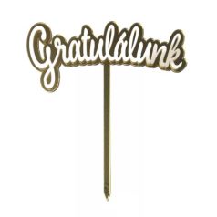 Gratulálunk arany-fehér tortabeszúró