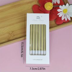 Arany színű gyertya 6 db/cs