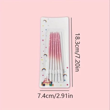 Fröcskölt gyertya rózsaszín 6 db/cs