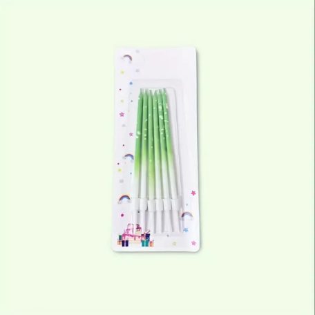 Fröcskölt gyertya zöld 6 db/cs