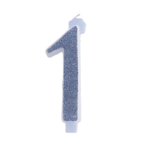 Óriás gyertya ezüst csillogó 10,5 cm 1-es