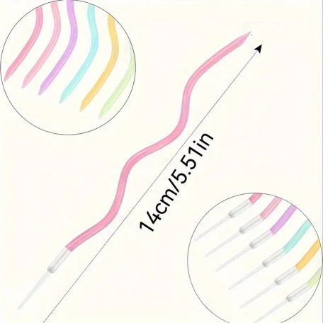 Különböző színű csavart gyertya 6 db/cs