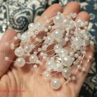 Gyöngyház fehér gyöngyfüzér