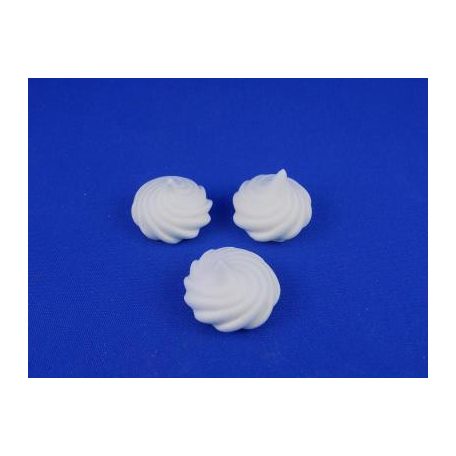 Fehér közepes hullámos habcsók 12 db