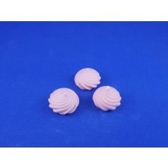 Rózsaszín közepes hullámos habcsók  12 db