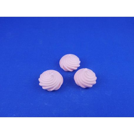 Rózsaszín közepes hullámos habcsók  12 db