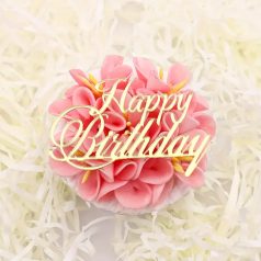 Arany Happy Birthday tortadísz