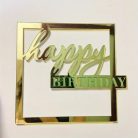 Arany Happy Birthday tortabeszúró