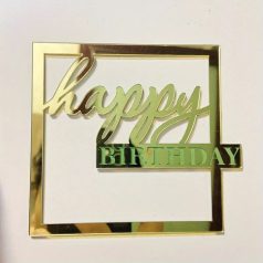 Arany Happy Birthday tortabeszúró