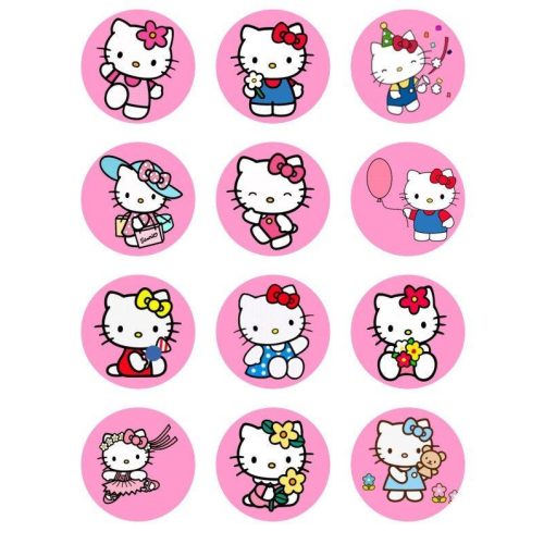 Hello Kitty cupcake nyomtatott ostyalap