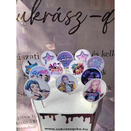 K-pop Demon Hunters beszúró 12 db-os kerek
