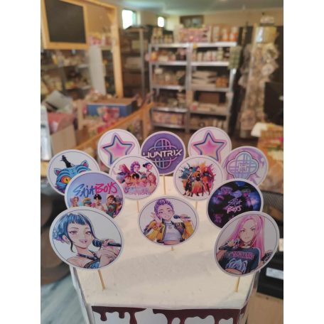 K-pop Demon Hunters beszúró 12 db-os kerek