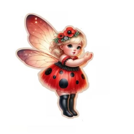 Őszi dekoráció katica tündér 3