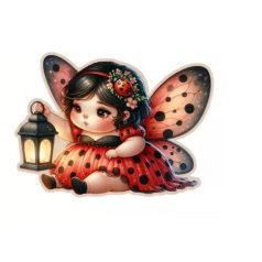 Őszi dekoráció katica tündér 4